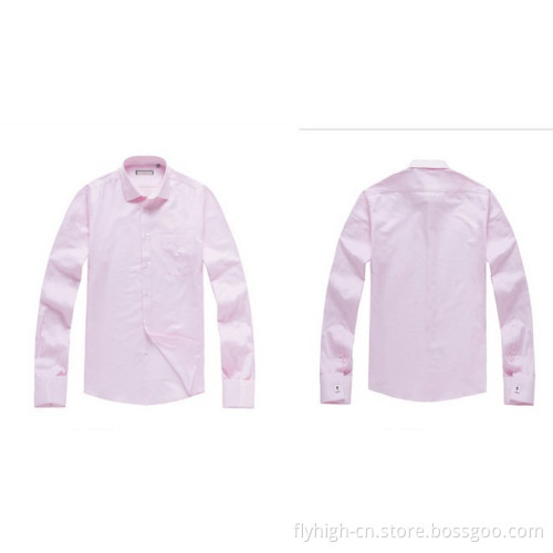 Logo Printing Cotton Polo Neck Long Sleeve Business Shirt